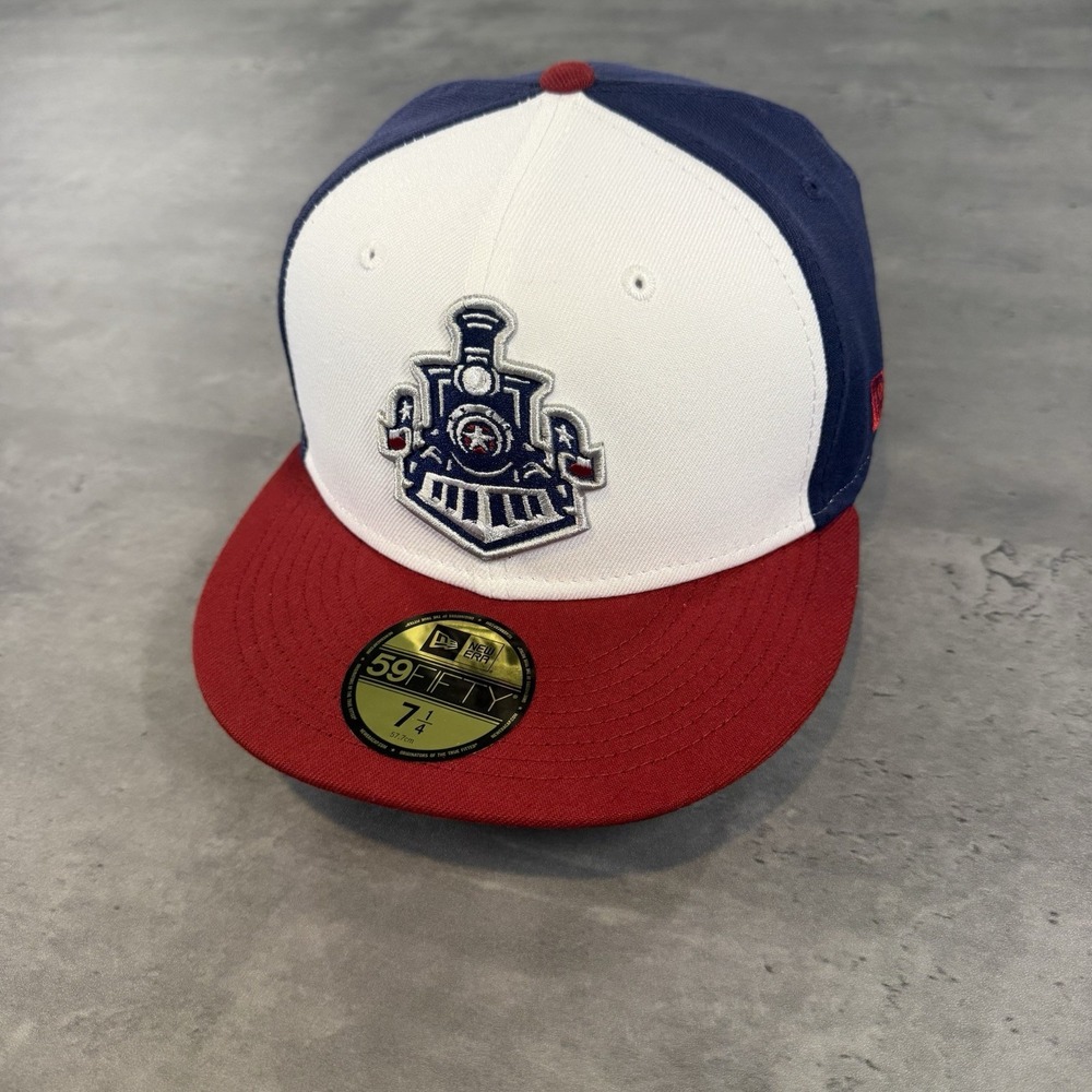 Round Rock Express Hat New Era Cap 7 1/4 White Blue Red Rangers MiLB Farm